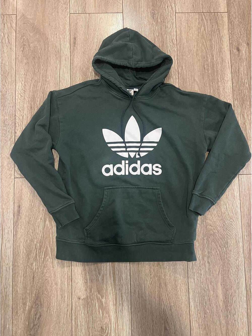 Adidas Original Men's Green Hoodie, Medium